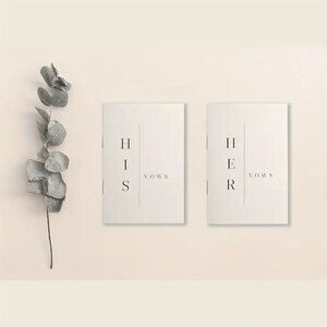 Wedding Vow Books His & Hers Bride & Wedding Notebook Gift 2pcs 5,5" X 3.9"